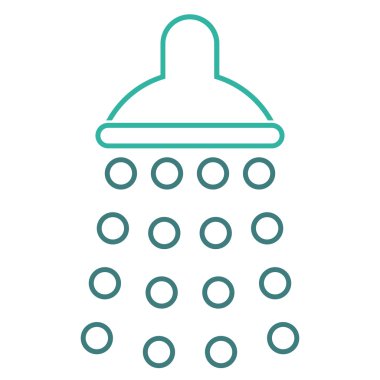 Duş anahat vektör simgesi