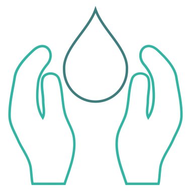 Su bakım anahat vektör simgesi