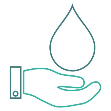 Su Servisi anahat vektör simgesi