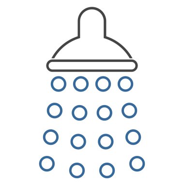 Duş anahat vektör simgesi