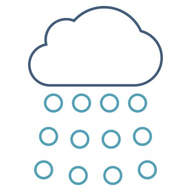 Yağmur bulutu anahat vektör simgesi