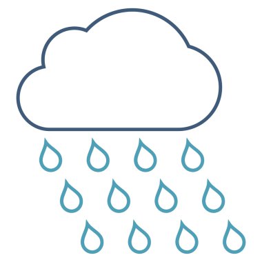 Yağmur bulutu anahat vektör simgesi