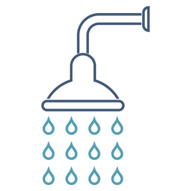 Duş anahat vektör simgesi