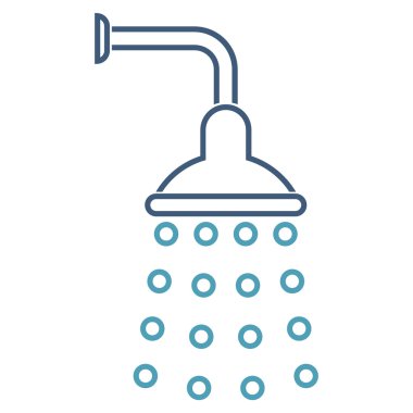 Duş anahat vektör simgesi