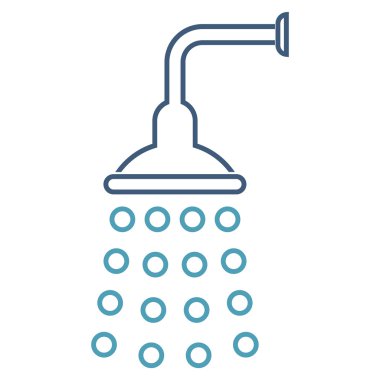 Duş anahat vektör simgesi