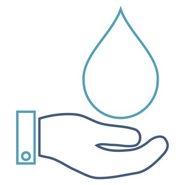 Su Servisi anahat vektör simgesi