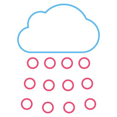 Yağmur bulutu anahat vektör simgesi