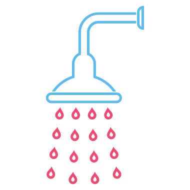 Duş anahat vektör simgesi