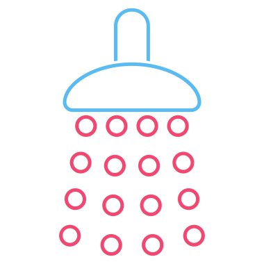 Duş anahat vektör simgesi