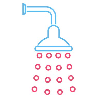 Duş anahat vektör simgesi