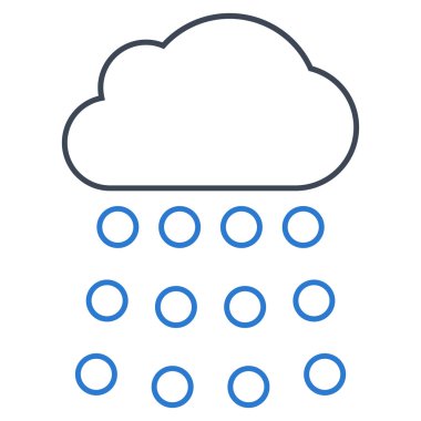 Yağmur bulutu anahat vektör simgesi