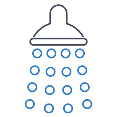 Duş anahat vektör simgesi