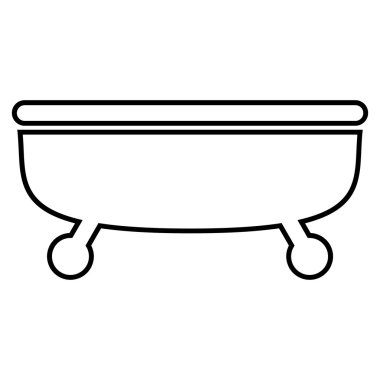 Küvet dış hat vektör simgesi