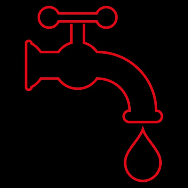 Векторна піктограма контуру крана води — стоковий вектор