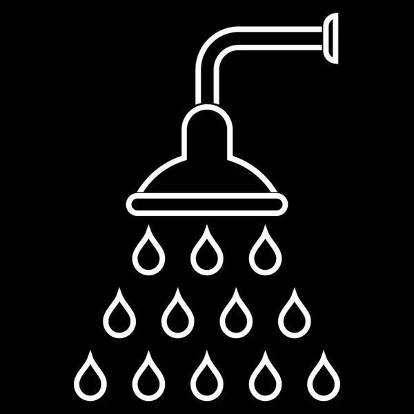 Shower Outline Vector Icon — Stockvector