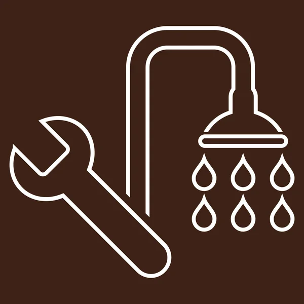 Plumbing Outline Vector Icon — Stock Vector