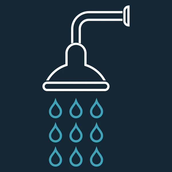 Shower Outline Vector Icon — Stock Vector