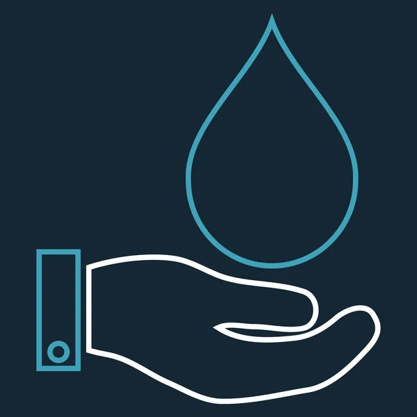 Esquema de servicio de agua Vector Icono — Vector de stock