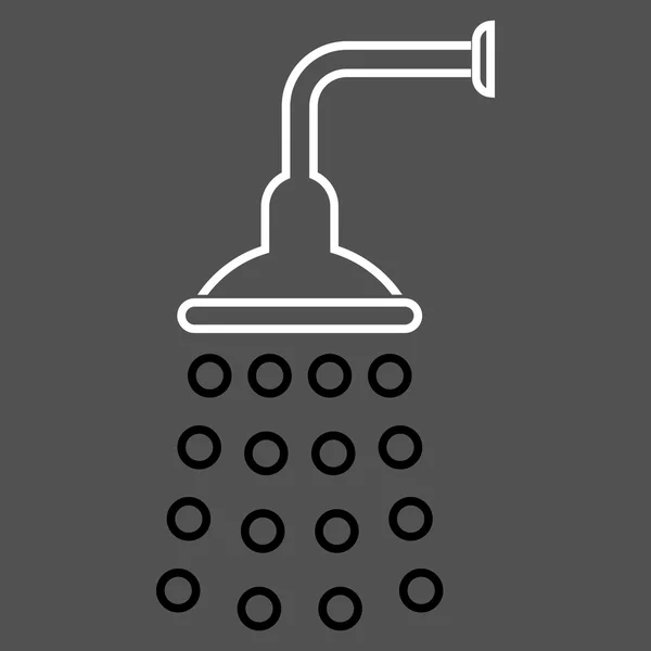 淋浴轮廓矢量图标 — 图库矢量图片