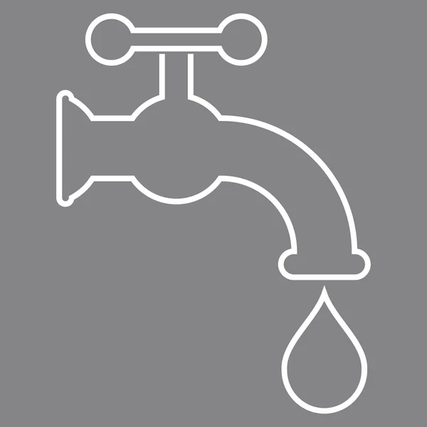 Water Tap Outline Vector Icon — Stock Vector