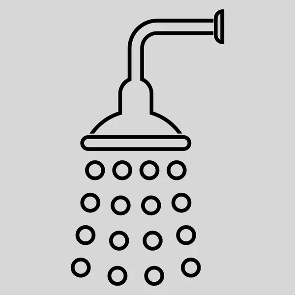 Shower Outline Vector Icon — Stock Vector