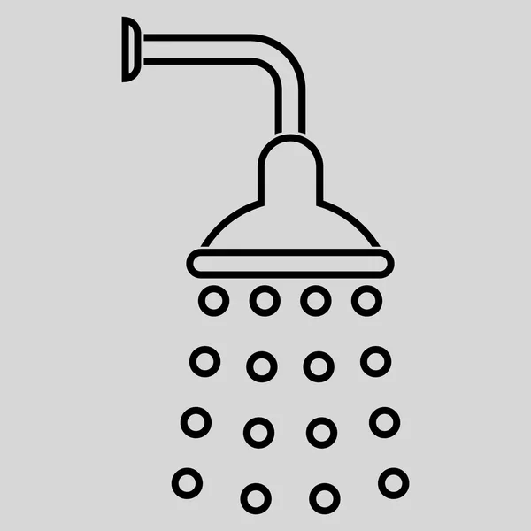 Shower Outline Vector Icon — Stock Vector