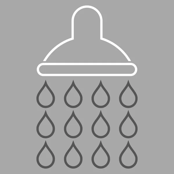 Shower Outline Vector Icon — Stock Vector