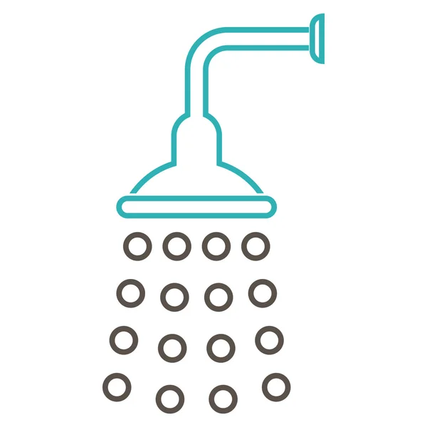 Shower Outline Vector Icon — Stock Vector