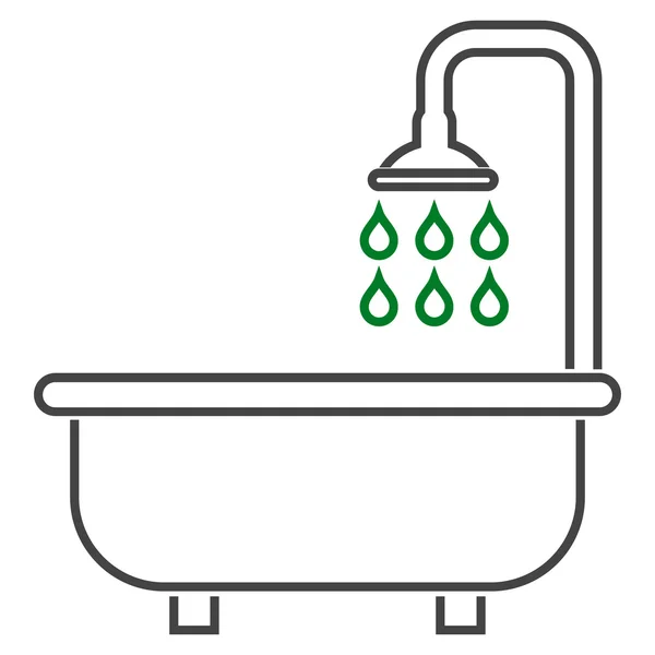 Векторная икона для душевой бани — стоковый вектор