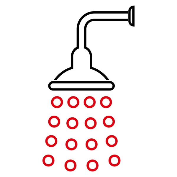 Shower Outline Vector Icon — Stock Vector