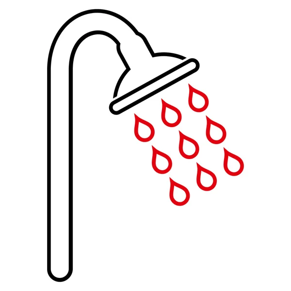 Shower Outline Vector Icon — Stockvector