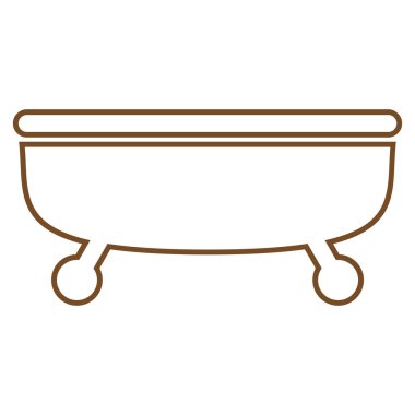 Küvet dış hat vektör simgesi