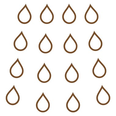 Damla anahat vektör simgesi