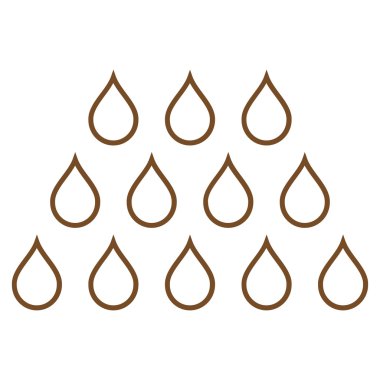 Damla anahat vektör simgesi