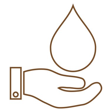 Su Servisi anahat vektör simgesi