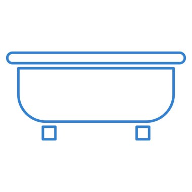 Küvet dış hat vektör simgesi