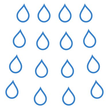 Damla anahat vektör simgesi