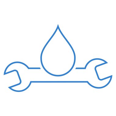 Sıhhi tesisat anahat vektör simgesi