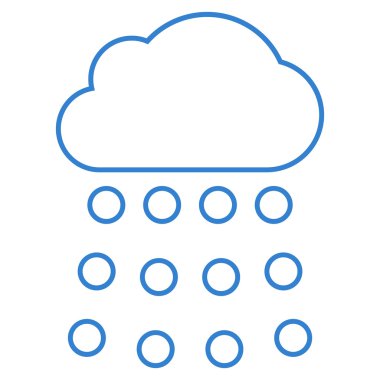 Yağmur bulutu anahat vektör simgesi