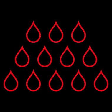 Damla anahat vektör simgesi