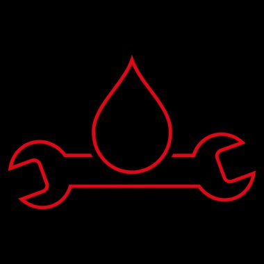 Sıhhi tesisat anahat vektör simgesi