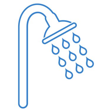 Duş anahat vektör simgesi