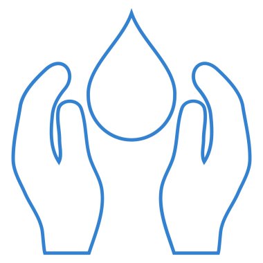 Su bakım anahat vektör simgesi