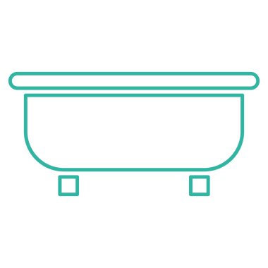 Küvet dış hat vektör simgesi