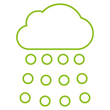 Yağmur bulutu anahat vektör simgesi