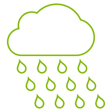 Yağmur bulutu anahat vektör simgesi