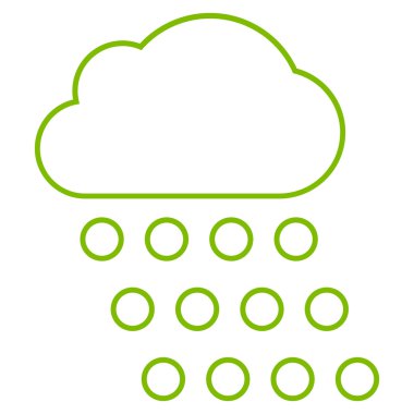 Yağmur bulutu anahat vektör simgesi