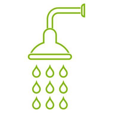 Duş anahat vektör simgesi