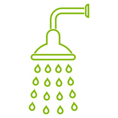 Duş anahat vektör simgesi