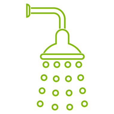 Duş anahat vektör simgesi